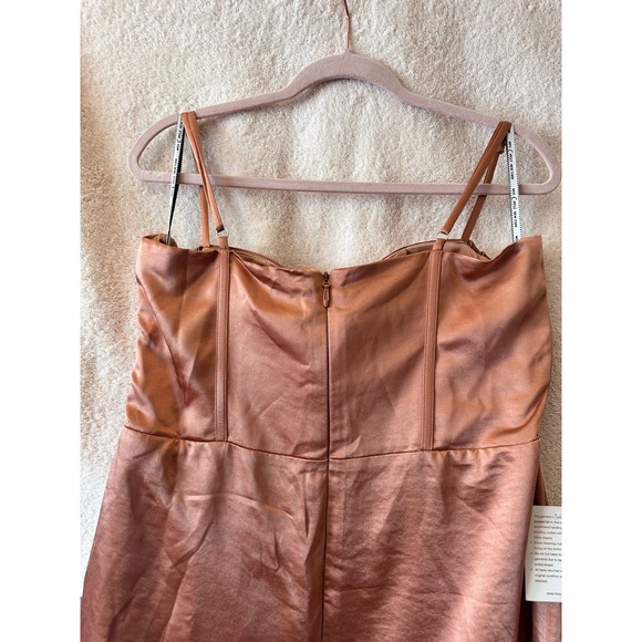 Miss Circle Brigid Coffee Satin Corset Dress Size XL - Picture 9 of 16